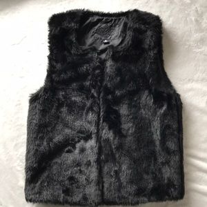Faux furry vest